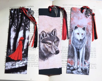 Red Riding Hood Wolf bookmark: Roodkapje // Wolf // Fairy Tale !  Nice Gift for friends, family and autumn reading pleasure!