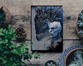 Night Ice king and Ice Dragon /  Dragons/ Nice gift / great homedecoration