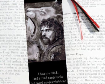 Bookmark : dwarf and lion /  bookmark / birthdaycard /