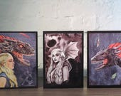 Daenarys Targaryen game of thrones card Mother of dragons / Khaleesi / Drogon / Dragons /  Dragon / Nice christmas yule gift!