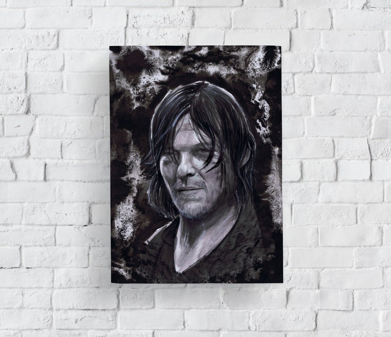 Artprint A3 Neegan / Daryl Dixon  the walking dead  1. Daryl Dixon