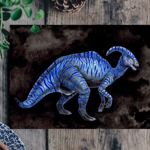 Dinosaur Artprint Velociraptor / brachiosaurus / mosasaurus / jurassic world / dimetrodon / Parasaurolophus / Ankylosaurus / Clever girl 5. Parasaurolophus