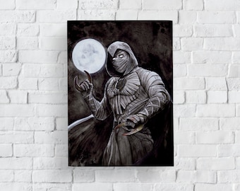 Moonknight artprint A4: moonknight magical gift for family or friends