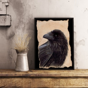 Cuervo de 3 ojos / Corvus Corax / Tronos / mitológico / Pagano / invierno / raaf / Bonito regalo de yule para la familia / amigos