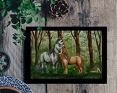 Card centaur love / horselovers / horses/ magic family / baby / foal / christmas / nursery winter decoration / magical gift family / friends