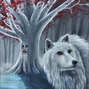 Postkarte geheimnisvoller Wolf im Wald
