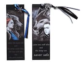 bookmark and direwolf /  Winter / wolves/ ladies / Stark  great christmas gift for friend , love, family or yourself