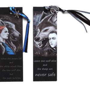 segnalibro e direwolf / Inverno / lupi / signore / Stark grande regalo di Natale per amico, amore, famiglia o te stesso