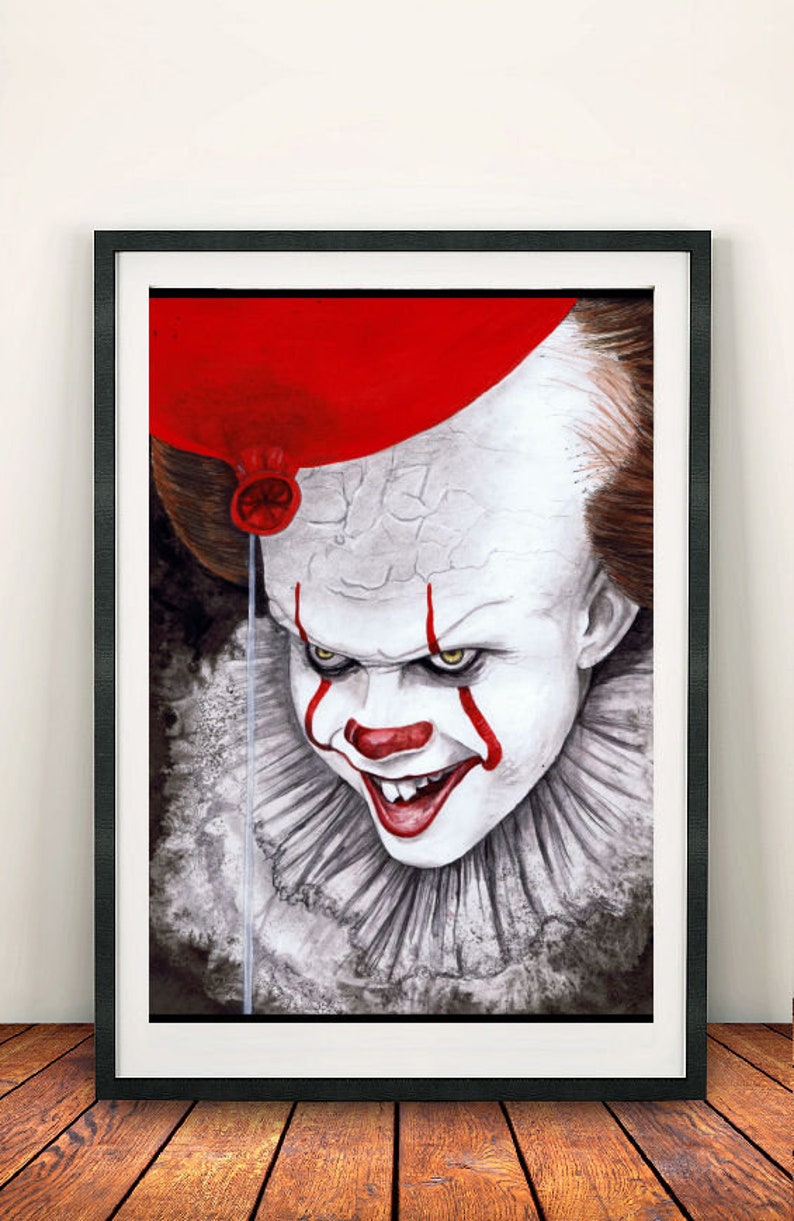 1 x Artprint clown magical gift family / friends /christmas art image 2