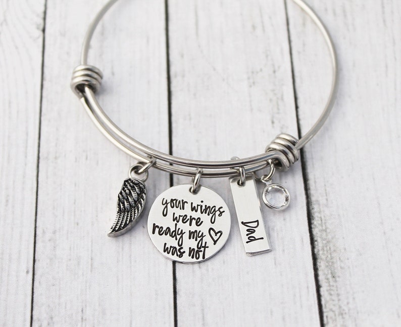 Your wings were ready my heart was not Cremation Jewelry Bracelet for Ashes Memorial Jewelry Keepsake Sympathy Gift Urn Bracelet