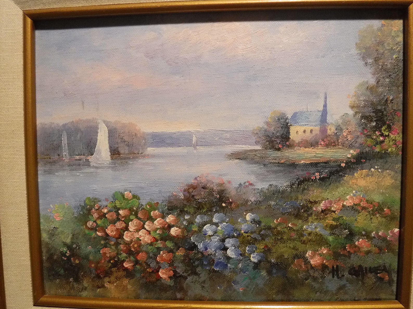 Vintage Listed Artist H GAILEY Original Landscape Oil Painting Etsy