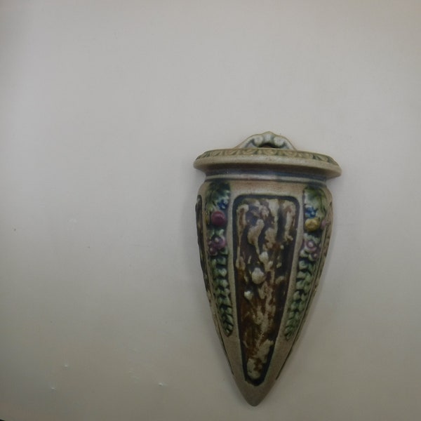 Roseville Pottery Florentine I (Brown) Wall Pocket, Shape 1239