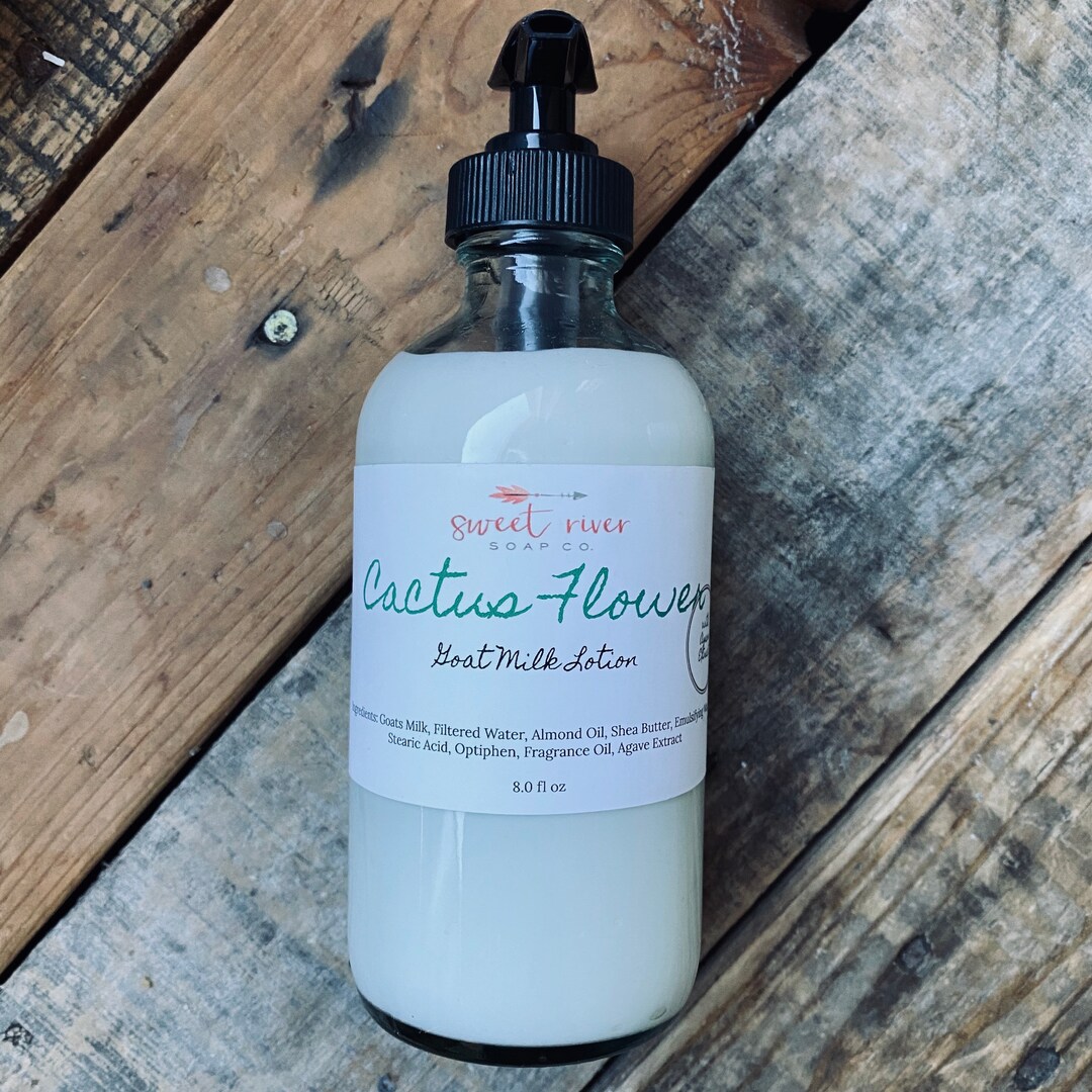 Cactus Flower Goats Milk Lotion Seaweed Extract Sweet River Etsy