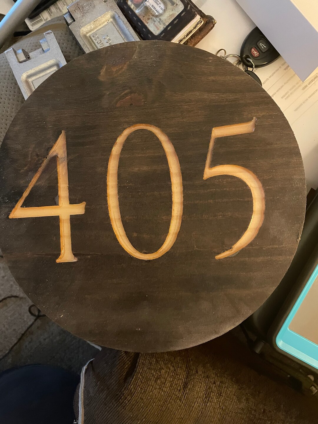 Round House Number Sign Etsy