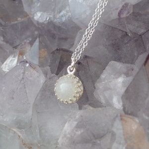 Small Moon Dust Hand Blown Necklace 925. Sterling Silver - Princess Necklace