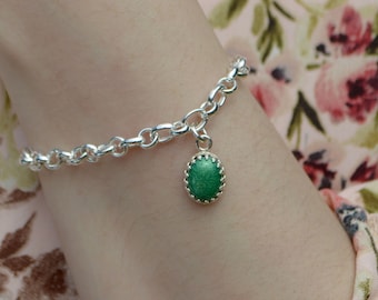 Sterling Silver Cremation Bracelet: Princess Ashes Chain Bracelet
