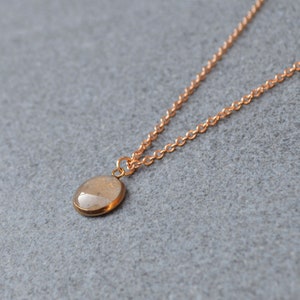 Rose Gold Moon Dust Hand Blown Necklace Hypoallergenic Rose - Etsy
