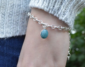 Sterling Silver Ashes Cremation Bracelet: Phoenix Chain, Memorial Jewelry