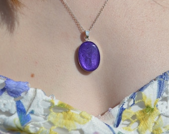 Extra Large Cremation Ashes Necklace Sterling Silver