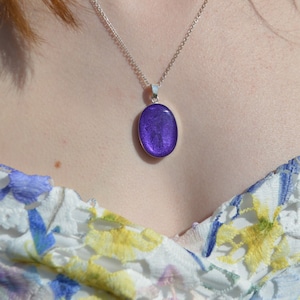 Extra Large Cremation Ashes Necklace Sterling Silver