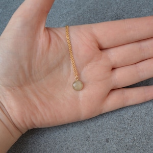 Small Gold Moon Dust Hand Blown Gold Necklace