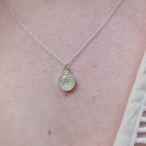 Snow Moon Dust Teeny Necklace 925. Sterling Silver Lunar Meteorite