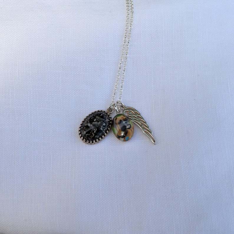 Ashes Cremation Extra Large Necklace with Personalised Picture