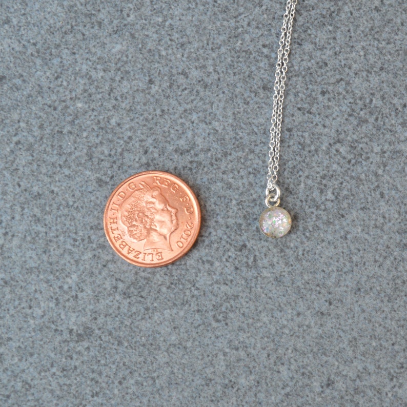 Cremation Teeny Round Stone Pet Ashes Necklace 925. Sterling - Etsy