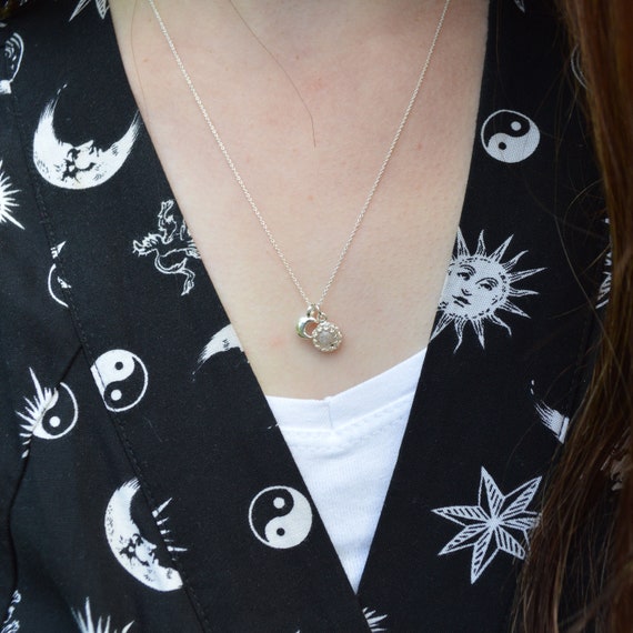 Genuine Lunar Meteorite Moon Dust Hand Blown Princess Necklace Etsy
