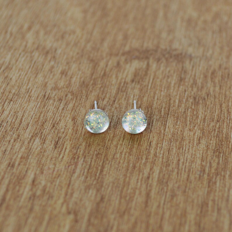 Ashes Stud Earrings Cremation Small Stone Earrings bild 3