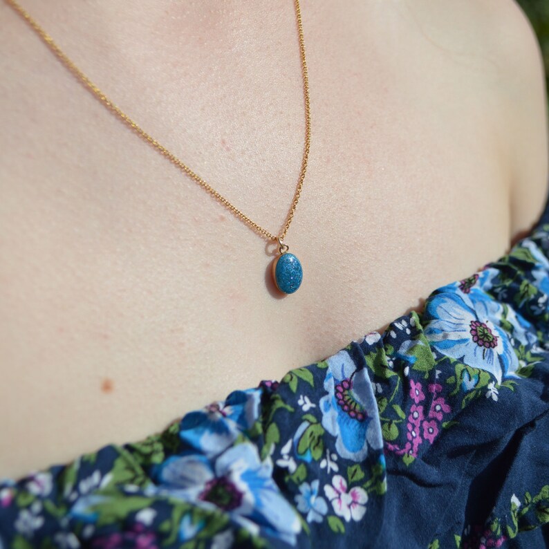Small Ashes Cremation Gold Necklace