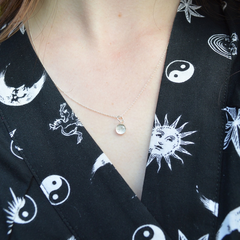 Genuine Lunar Meteorite Moon Dust Hand Blown Necklace 925 Sterling Silver