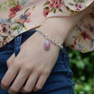 Ashes Cremation Medium Stone Chain Bracelet