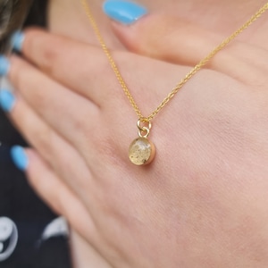Moon Dust Gold Teeny Necklace Lunar Meteorite Necklace