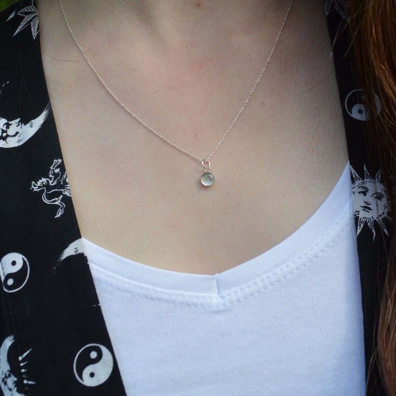 Genuine Lunar Meteorite Moon Dust Hand Blown Necklace 925 Sterling Silver