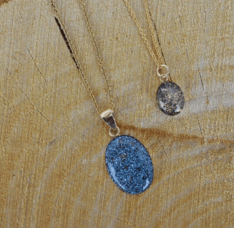 Small Ashes Cremation Gold Necklace