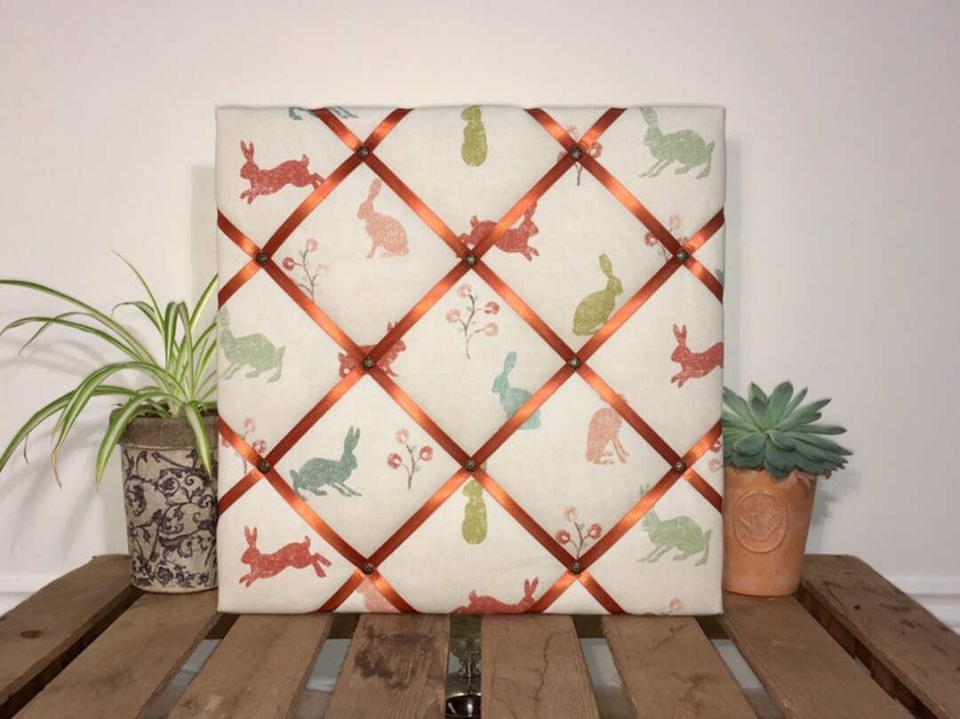 Hares Fabric Notice Board Wall Organiser Memoboard Wedding Etsy