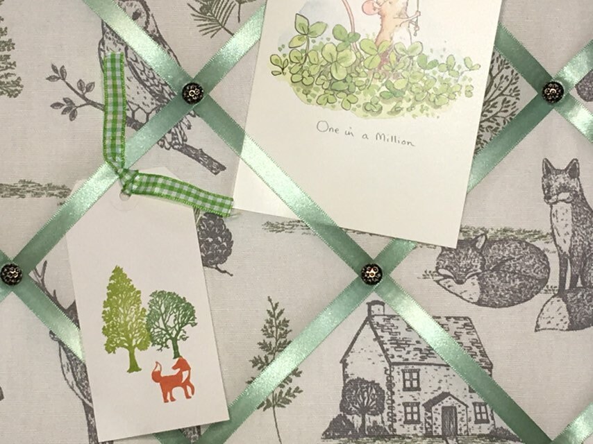 Woodland Fabric Noticeboard Memoboard Wedding Table Plan Etsy UK