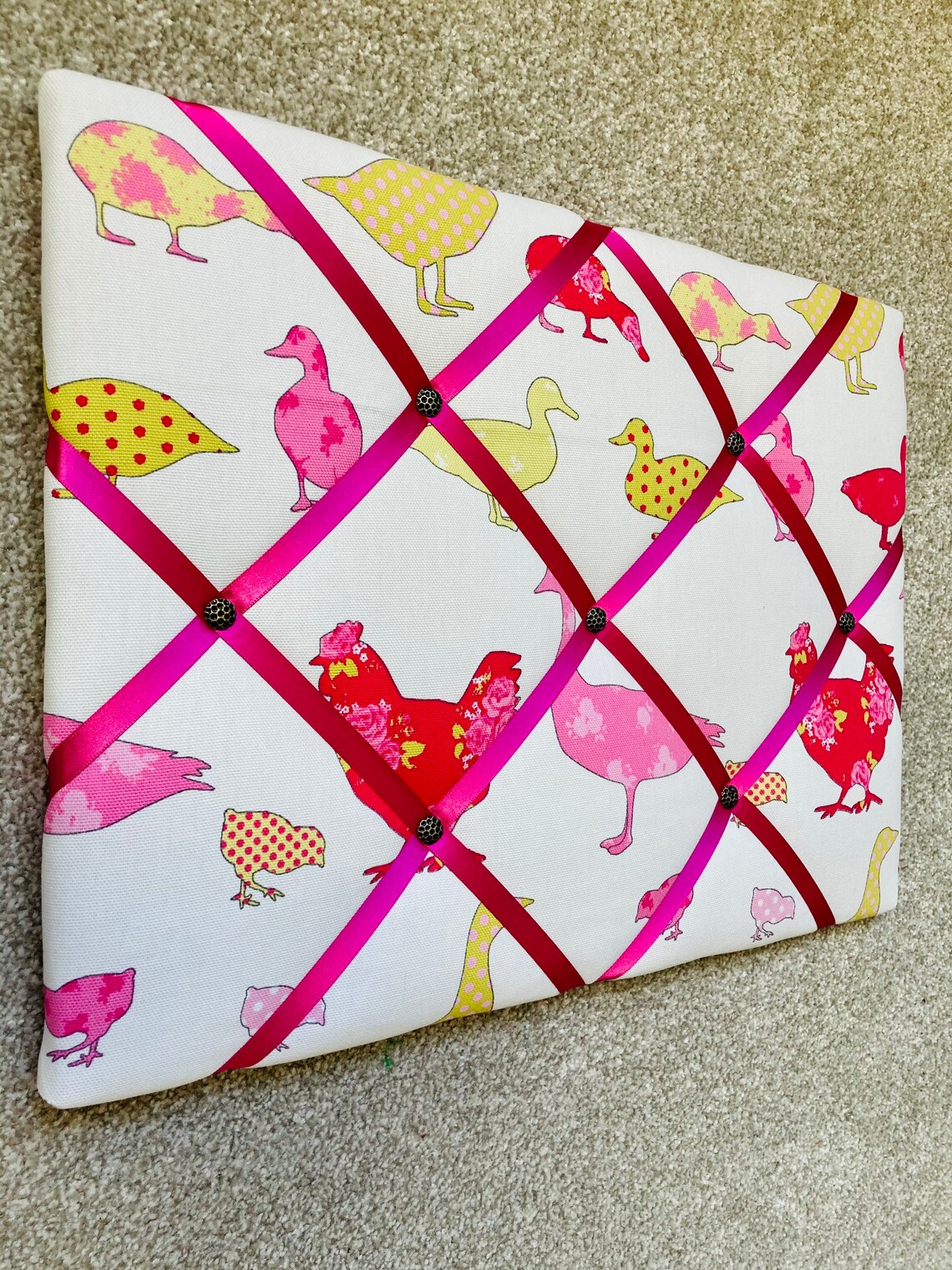 Ducks Fabric Pin Board Memoboard Rosette Display Board Etsy UK