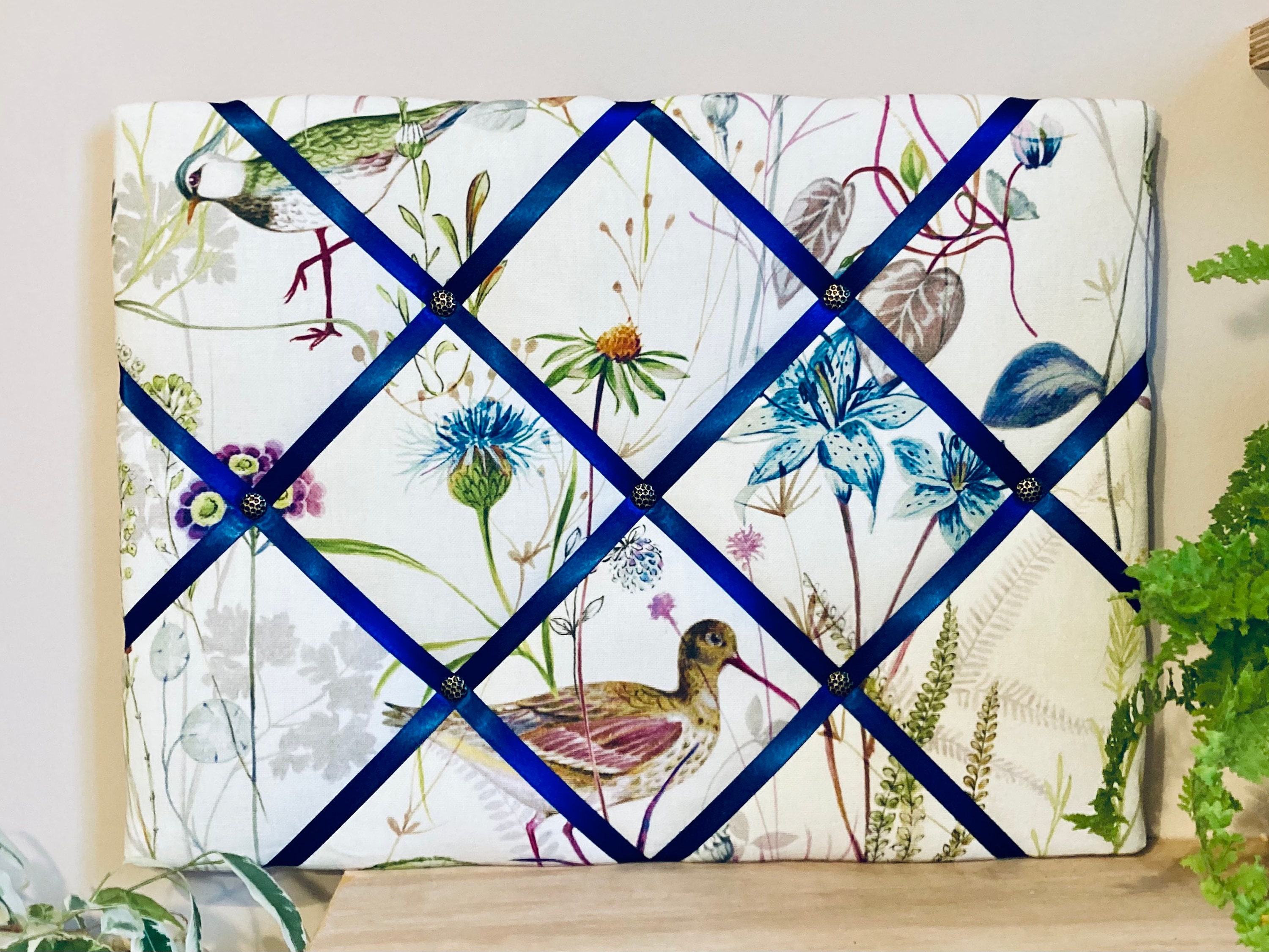 Wetland Bird Fabric Notice Board Memoboard Wall Organiser Etsy UK
