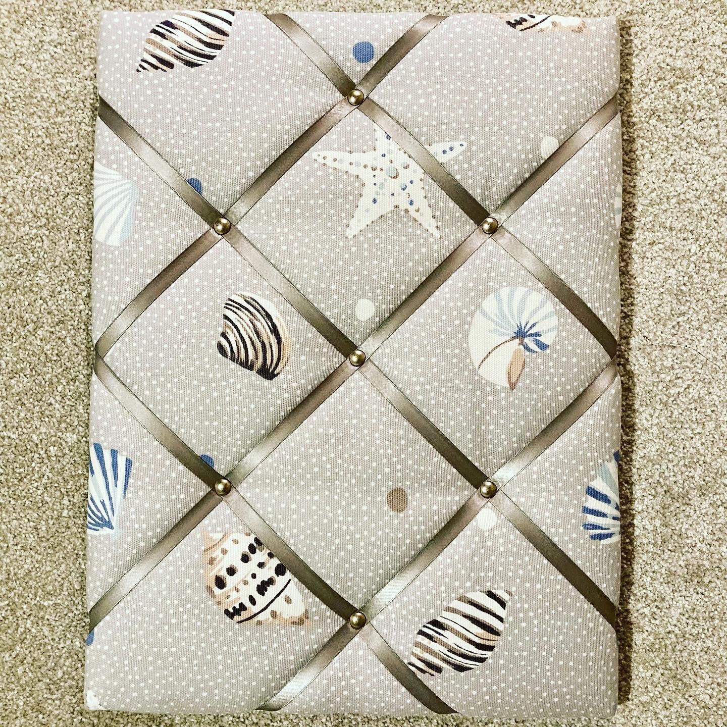 Seaside Shells Fabric Notice Board Memoboard Wall Organiser Etsy UK