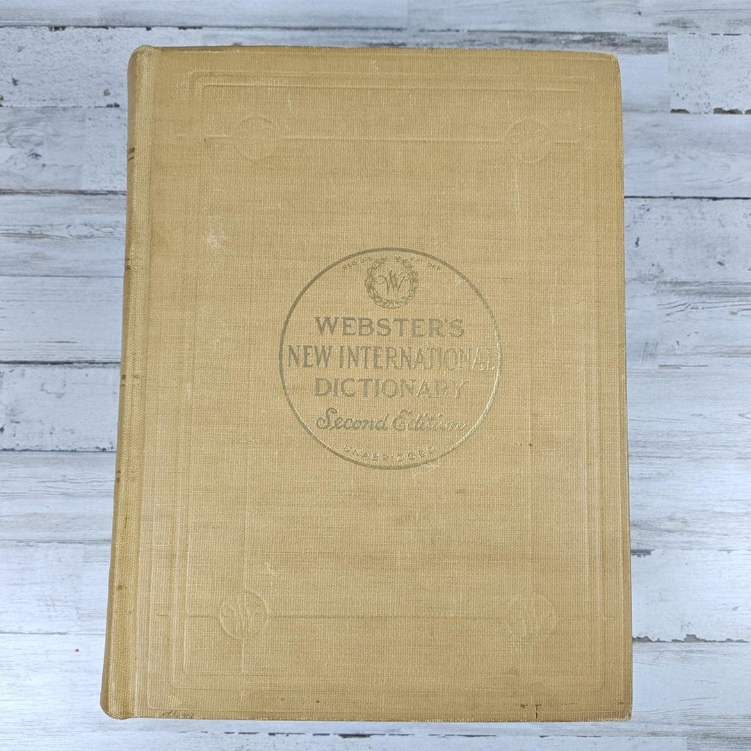 WEBSTER'S New International Dictionary (second Edition) Unabridged