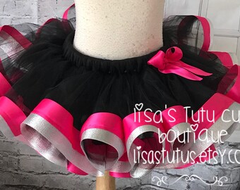 black and pink tutu dress