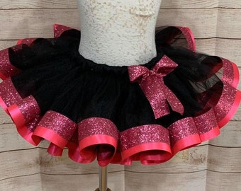 black and pink tutu dress