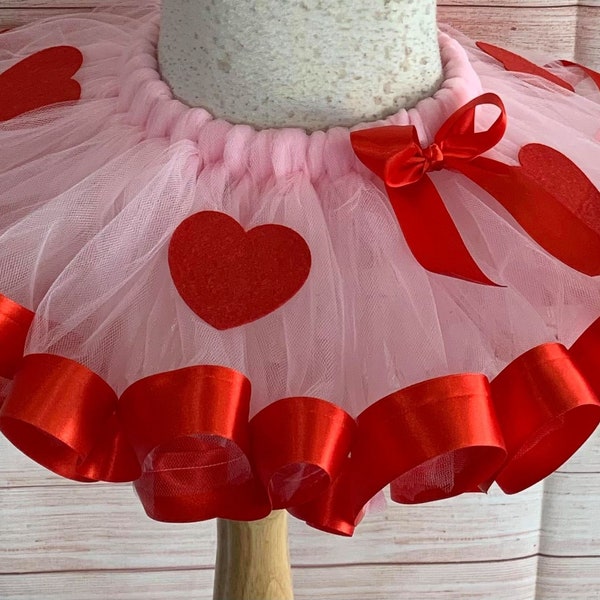 valentines tutu, valentines day tutu, pink and red tutu, hears tutu, valentines photo prop, valentines day photo prop, red and pink tutu