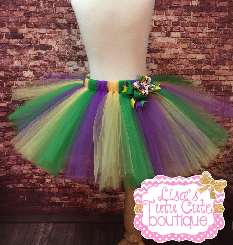 mardi gras bow earrings