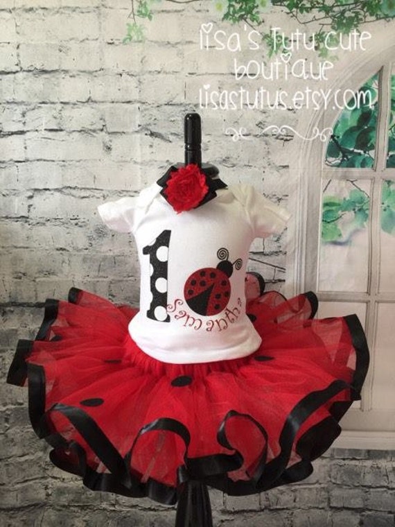 Ladybug tutu for 1st best sale birthday