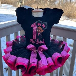 Baby tutu, baby birthday, baby girl tutu, girl birthday, girl tutu, black and pink tutu, girl birthday outfit