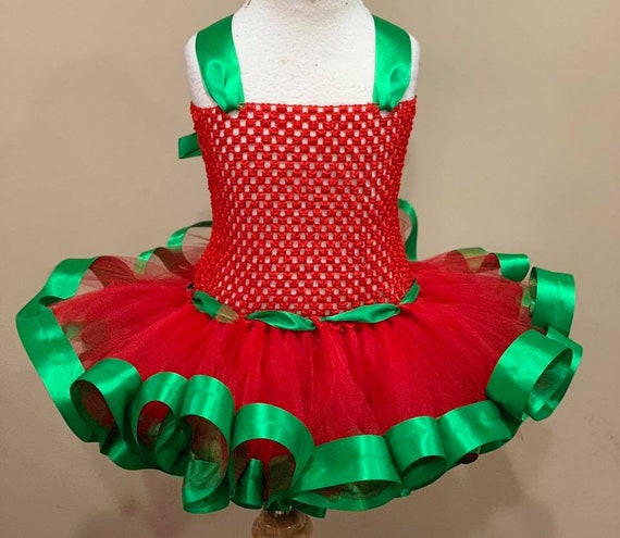 red and green dress
