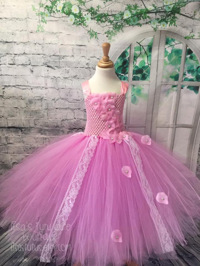 Petal flower girl dress pink petal dress pink flower girl Etsy